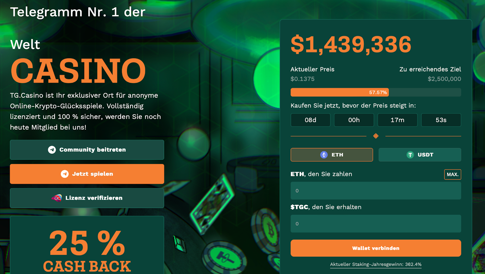 TG.Casino Presale