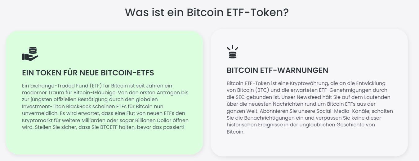 BTCETF Token Erklärung