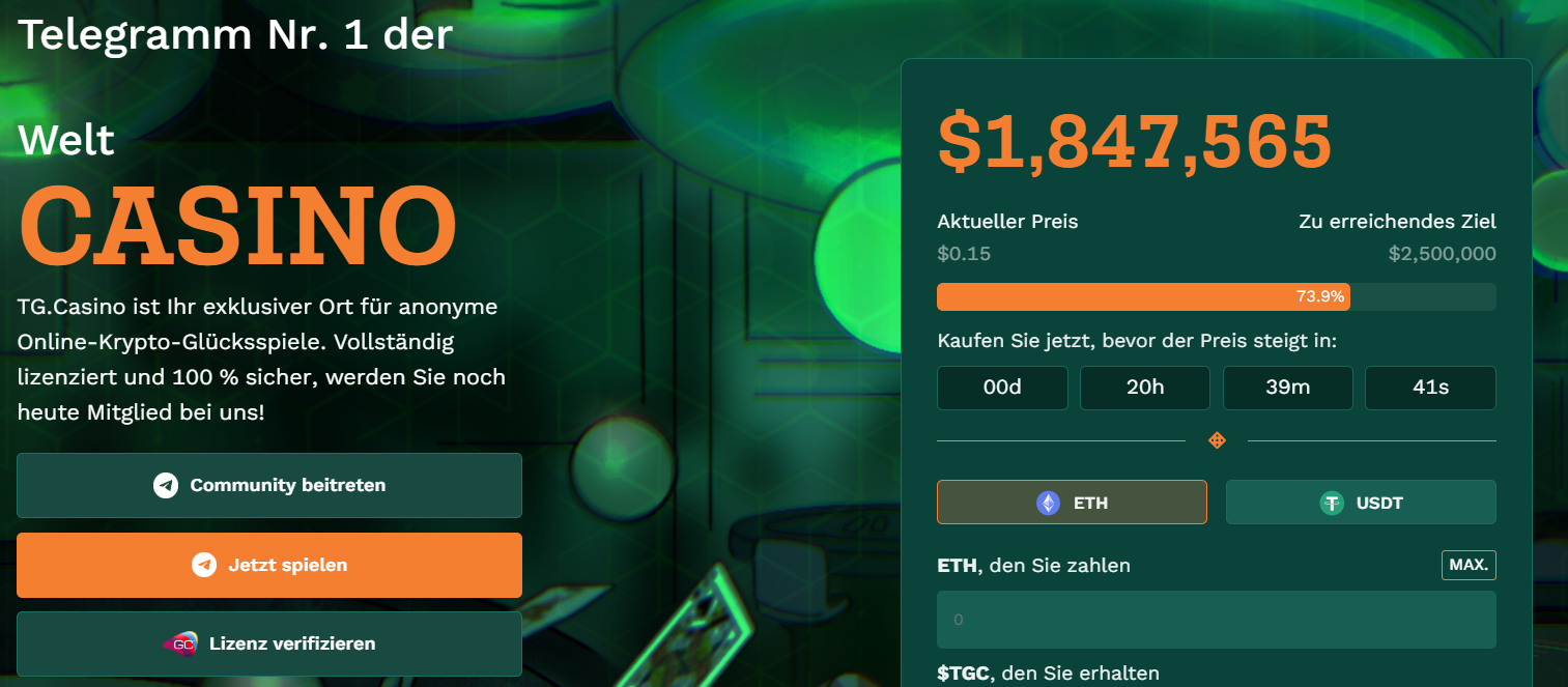 tg.casino Presale