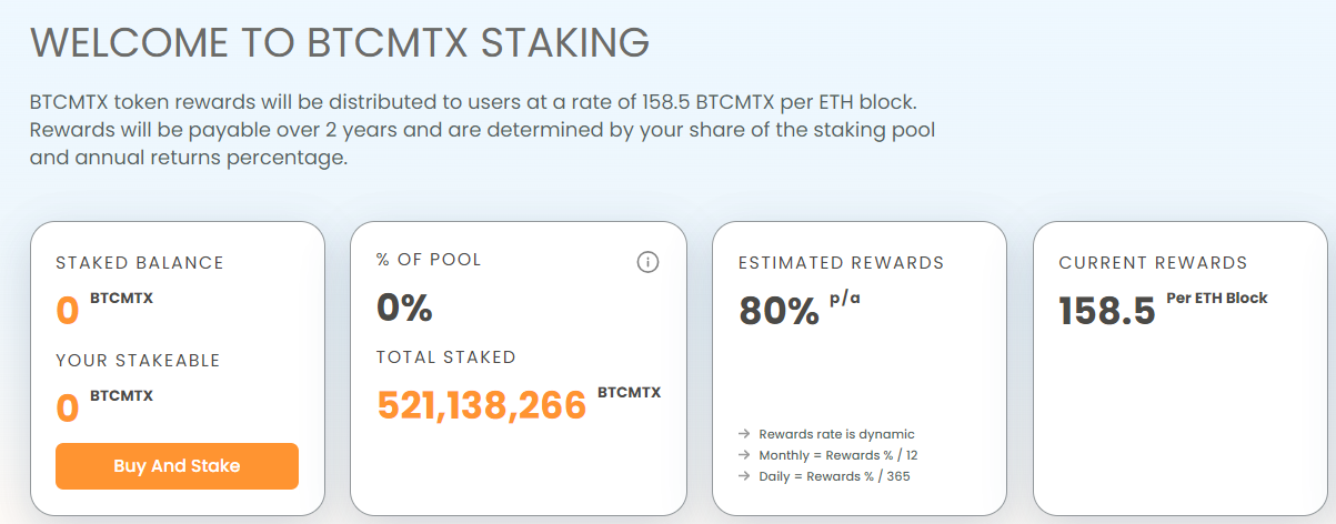 BTCMTX Staking