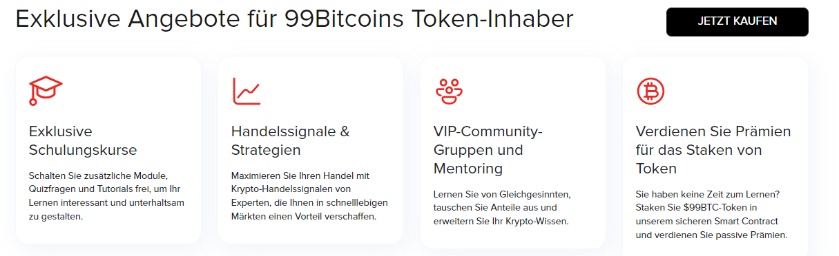 Exklusivvorteile 99Bitcoins