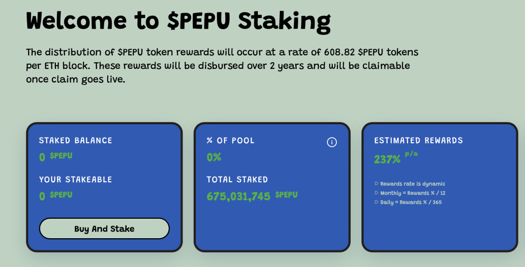 PEPU Staking