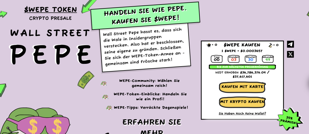 Wall Street Pepe Website 