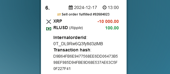 Investor tauscht 10.000 XRP in 100 RLUSD