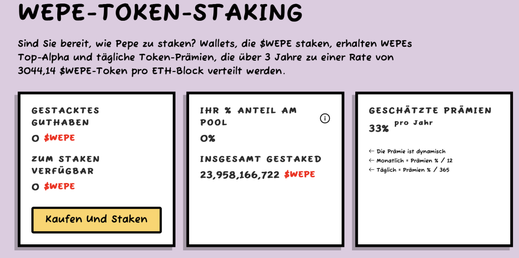 Wepe Staking