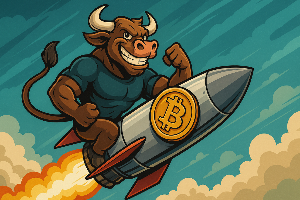 Bitcoin ist optimal fuer Welt nach den Zoellen und BTCBULL erzielt fast 5 Mio. $