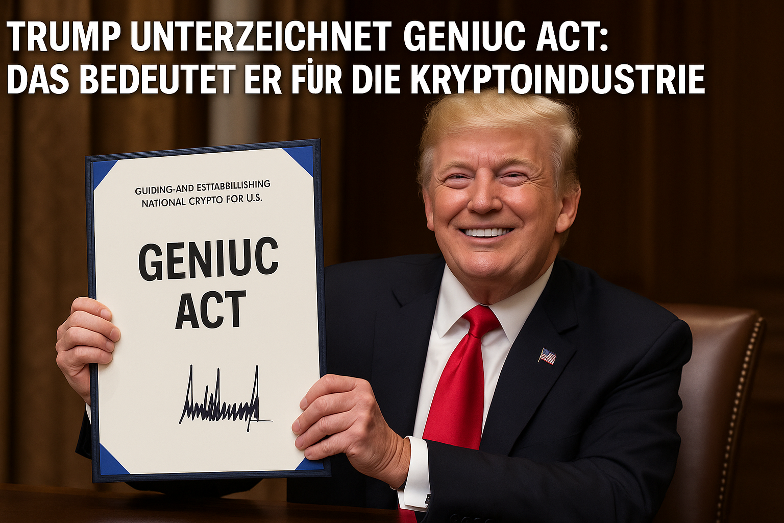 Trump unterzeichnet GENIUS Act: Das bedeutet er für die Kryptoindustrie!