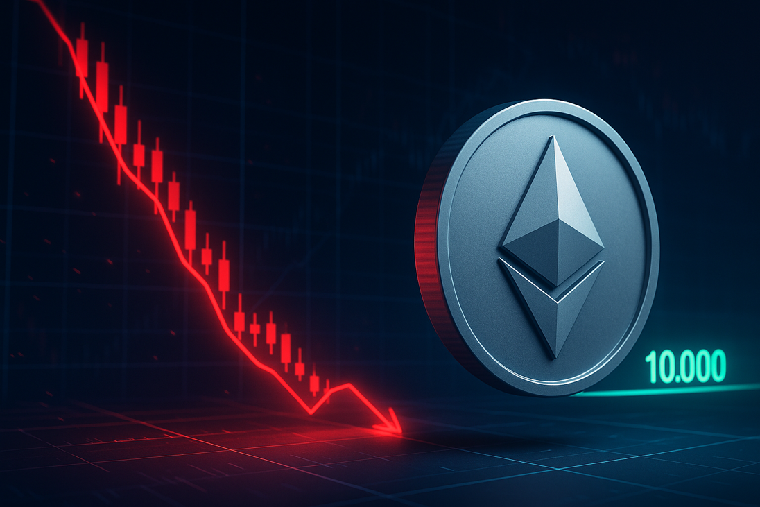 Ethereum unter Druck: Korrektur gefährdet 10.000-Dollar-Ziel