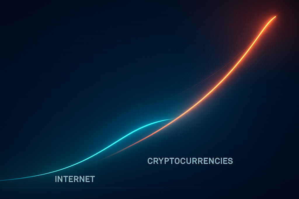 Kryptonutzer nehmen doppelt so schnell zu wie damals die Internetnutzer