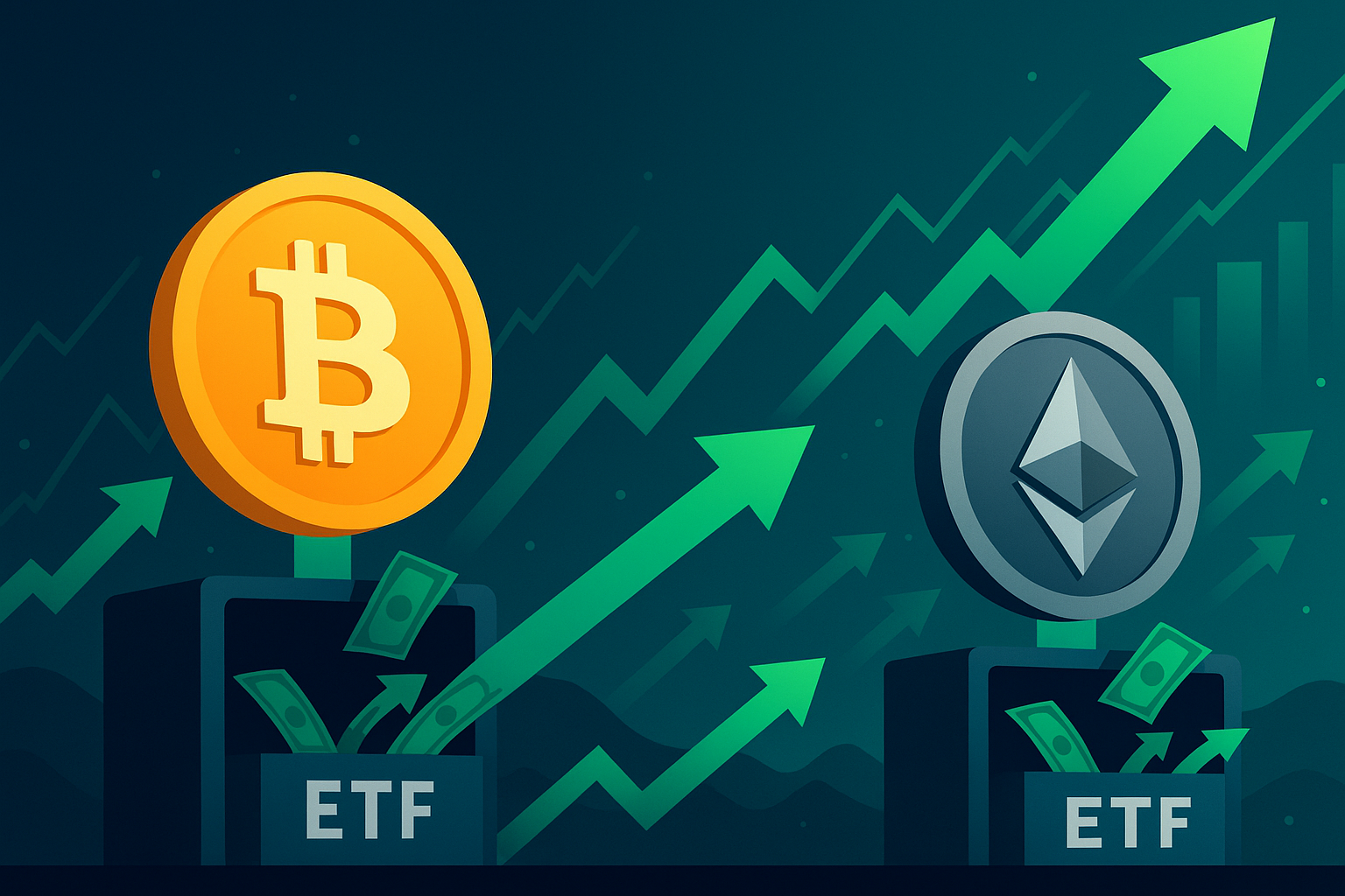 Krypto News: Institutionelles Interesse an Bitcoin und Ethereum steigt wieder deutlich – ETFs sehen massive Zuflüsse