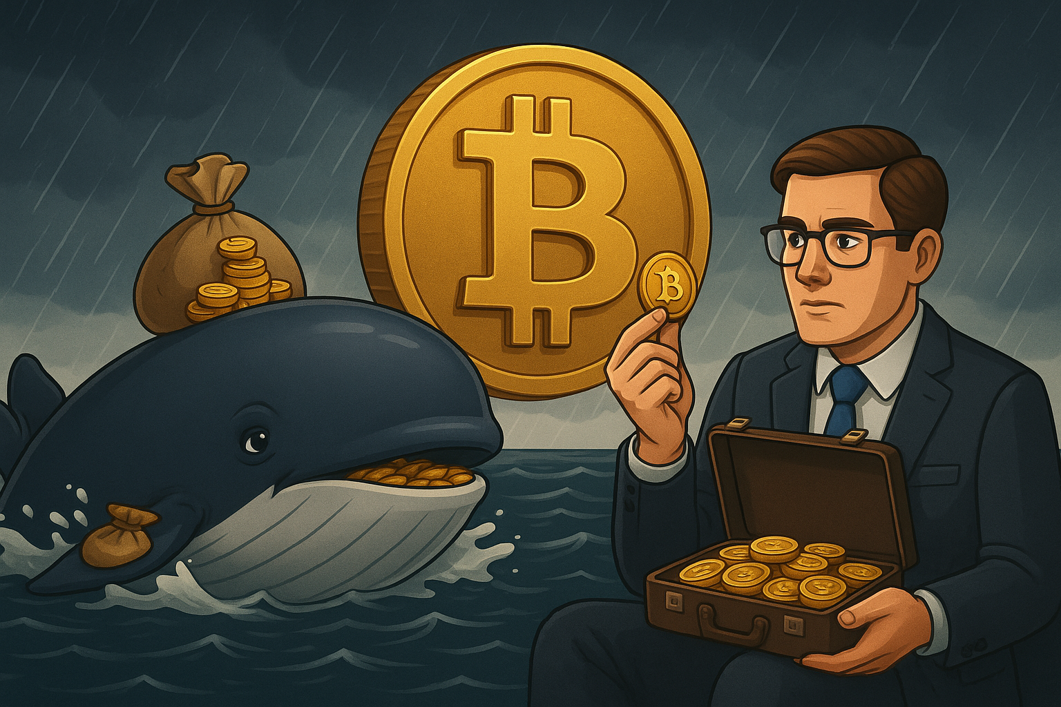 Bitcoin-Markt im Spannungsfeld: Wal-Verkäufe treffen auf institutionelle Käufe