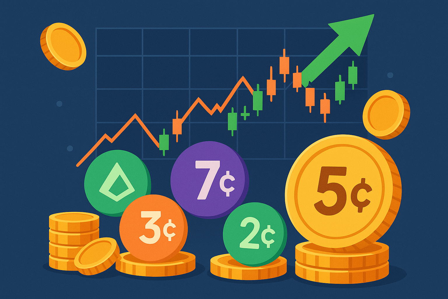 Billige Kryptowährungen: Bei diesen Coins kann heute noch für wenige Cents investiert werden