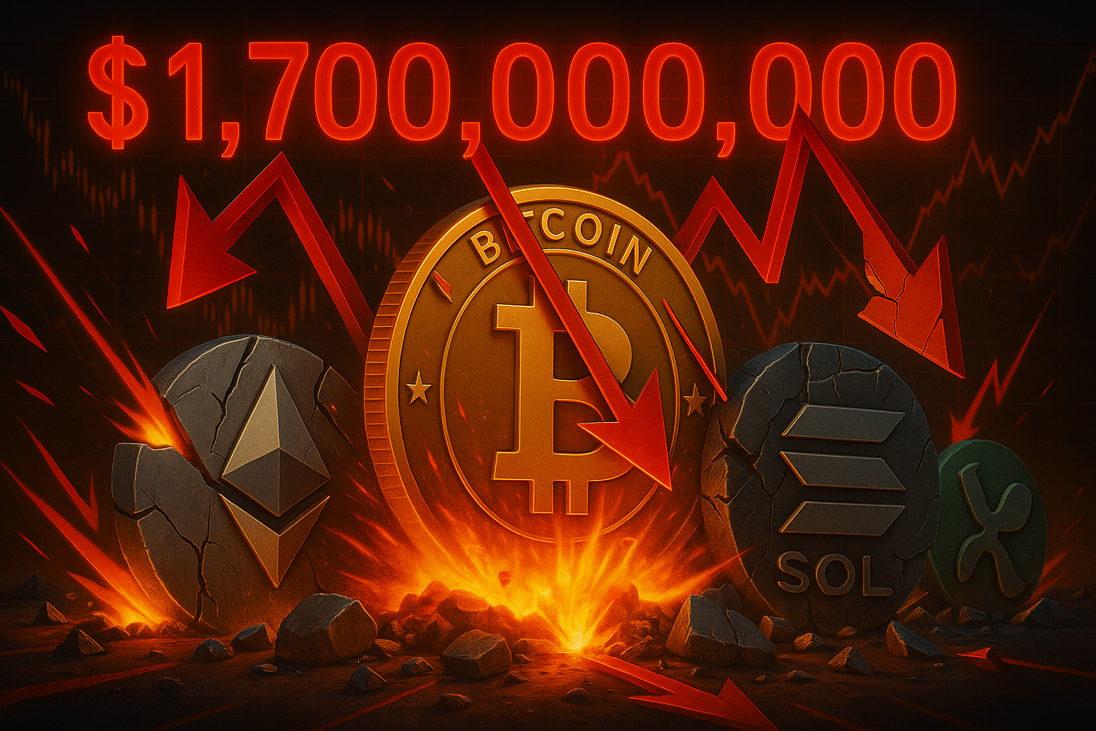1,7 Milliarden Dollar Liquidationen erschüttern Kryptomarkt