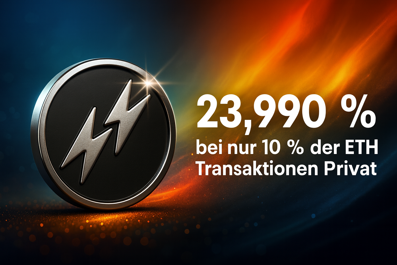 23.990 % laut Railgun-Prognose bei 10 % ETH-Volumen als Privacy-Transaktionen!