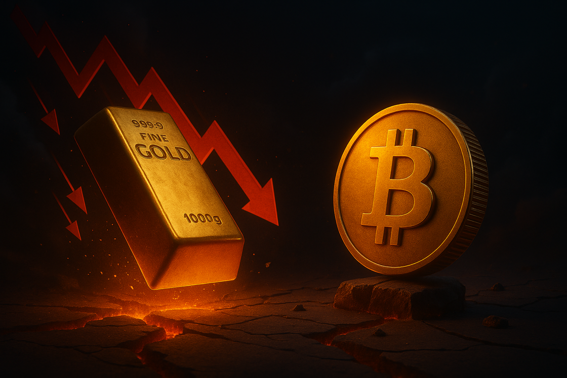 Gold verliert 6% – Beginnt jetzt die große Bitcoin-Rallye?