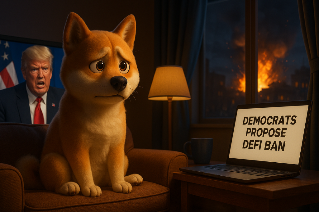 Dogecoin-Prognose Handelskriege und DeFi-Verbot der US-Demokraten belasten
