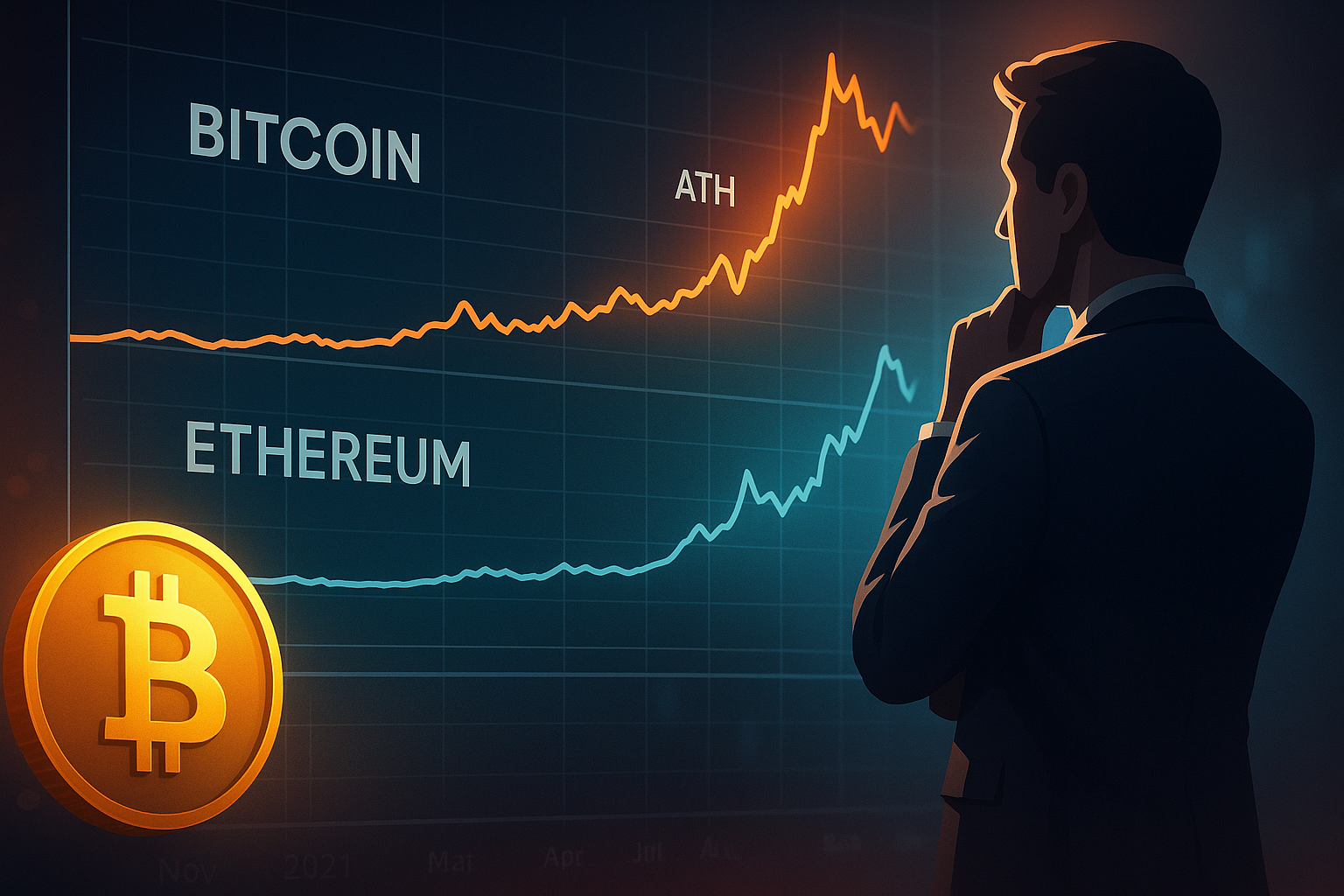 Ethereum hinkt Bitcoin deutlich hinterher: So groß ist die Chance aktuell!