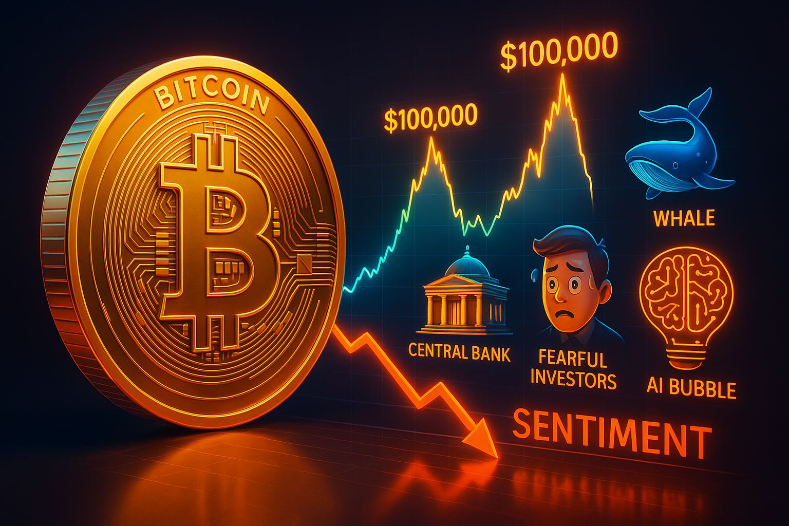 Bitcoin-Kurs-Prognose: Wichtige Änderungen sorgen für 3. Dip unter 100.000 USD