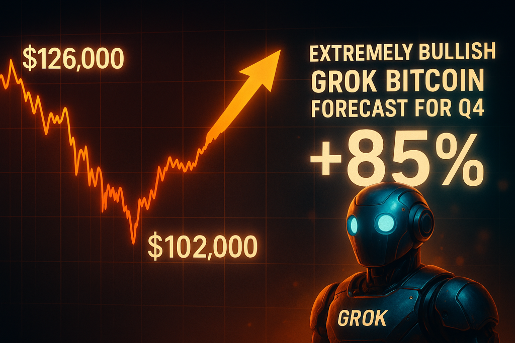 Extrem bullische Grok-Bitcoin-Prognose fuer Q4 - 85 %
