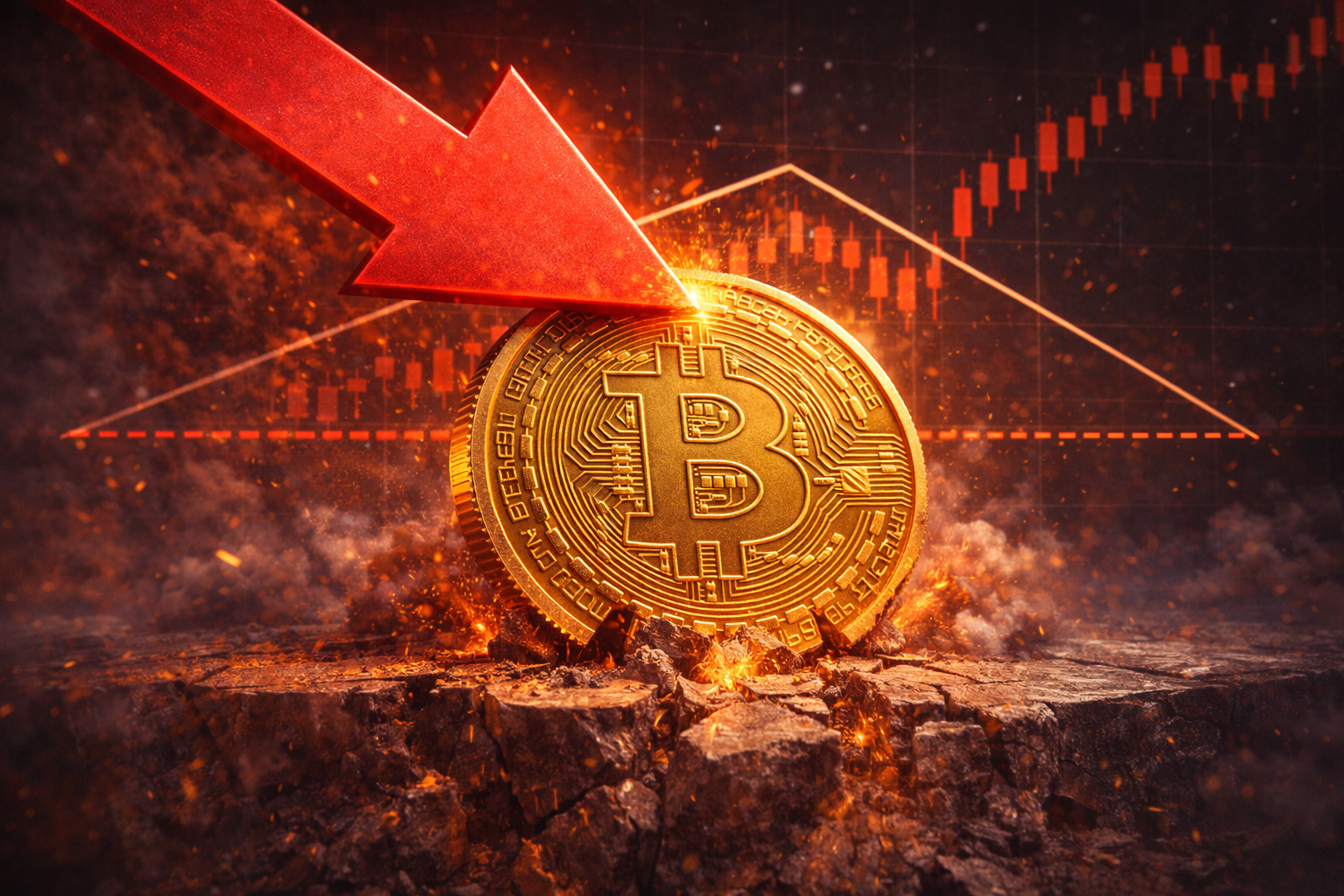 Bitcoin bricht aus dem Ascending Triangle nach unten – Abwärtstrend bestätigt