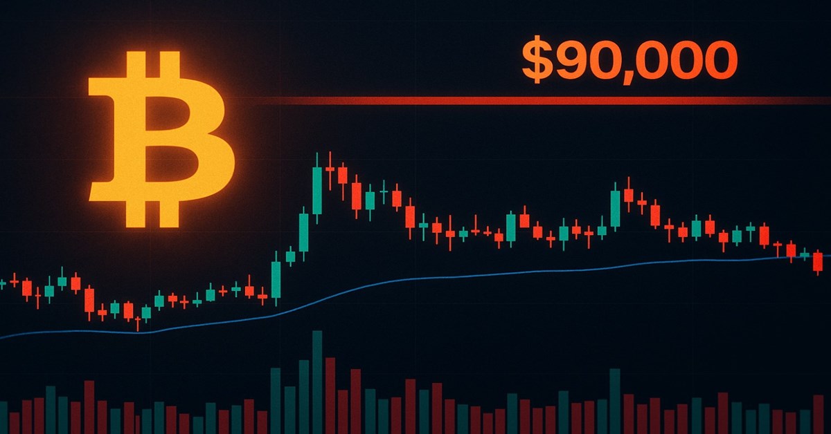 Bitcoin Kurs Prognose: BTC hängt unter 90.000, Range Kampf dominiert das Jahresende