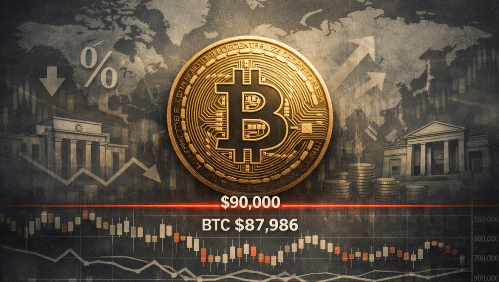 Bitcoin Kurs schwankt unter $90.000, makroökonomischer Gegenwind bremst neue Rally