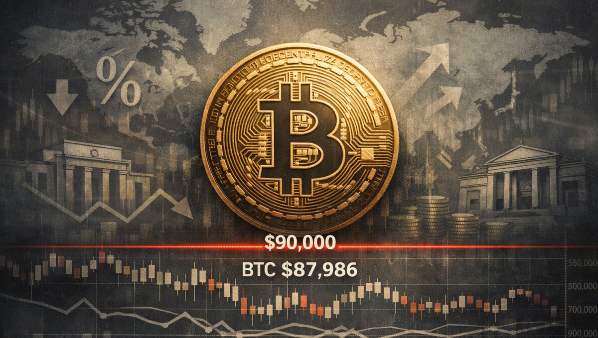 Bitcoin Kurs schwankt unter $90.000, makroökonomischer Gegenwind bremst neue Rally