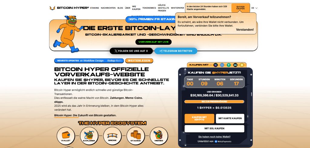 Bitcoin Hyper (HYPER) als Ausweichoption