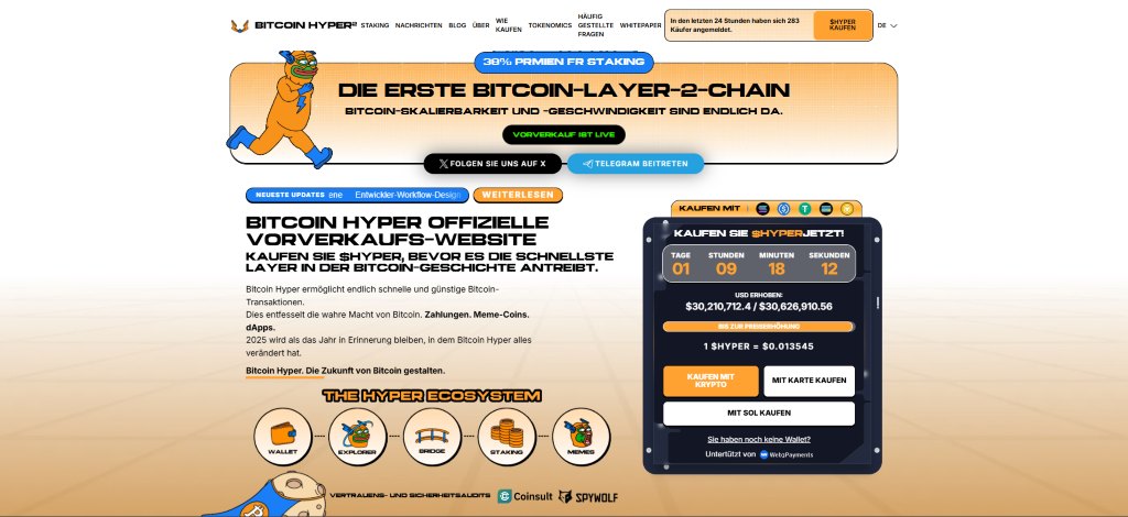 Bitcoin Hyper als frühe Position jenseits des Hauptmarkts