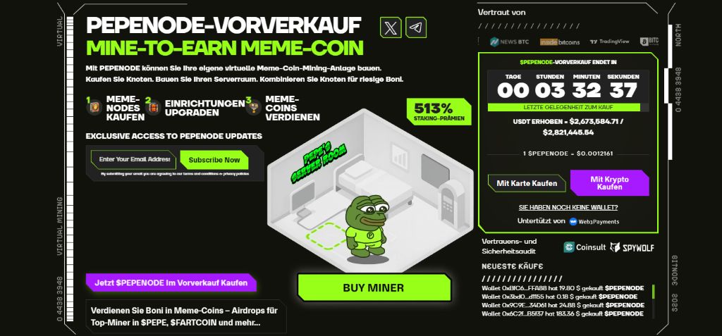 PepeNode als kontrastierendes Investment-Narrativ