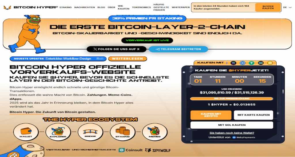 Bitcoin Hyper (HYPER): Ein Kontrapunkt im trüben Marktumfeld