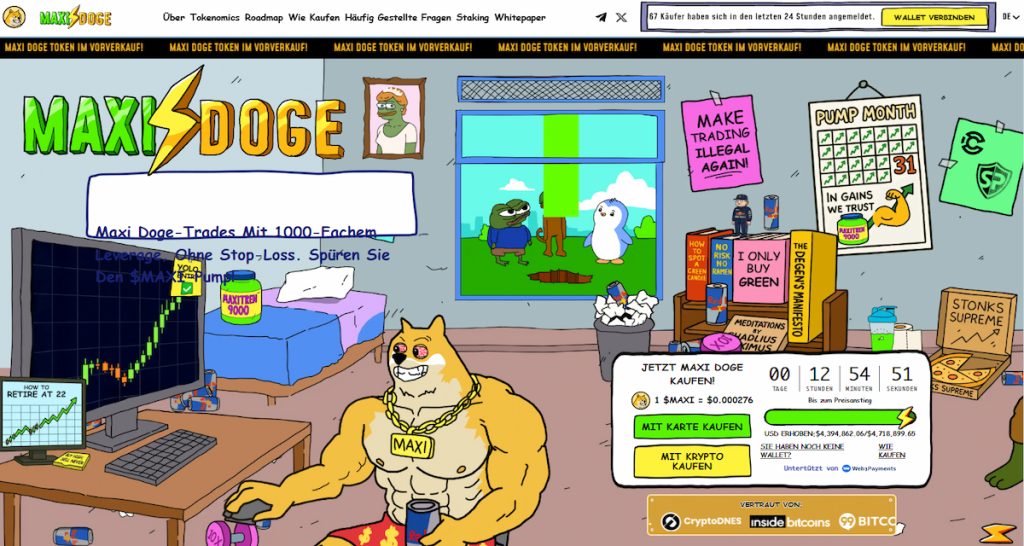 Maxi Doge als Hoffnungsträger in unsicheren Zeiten