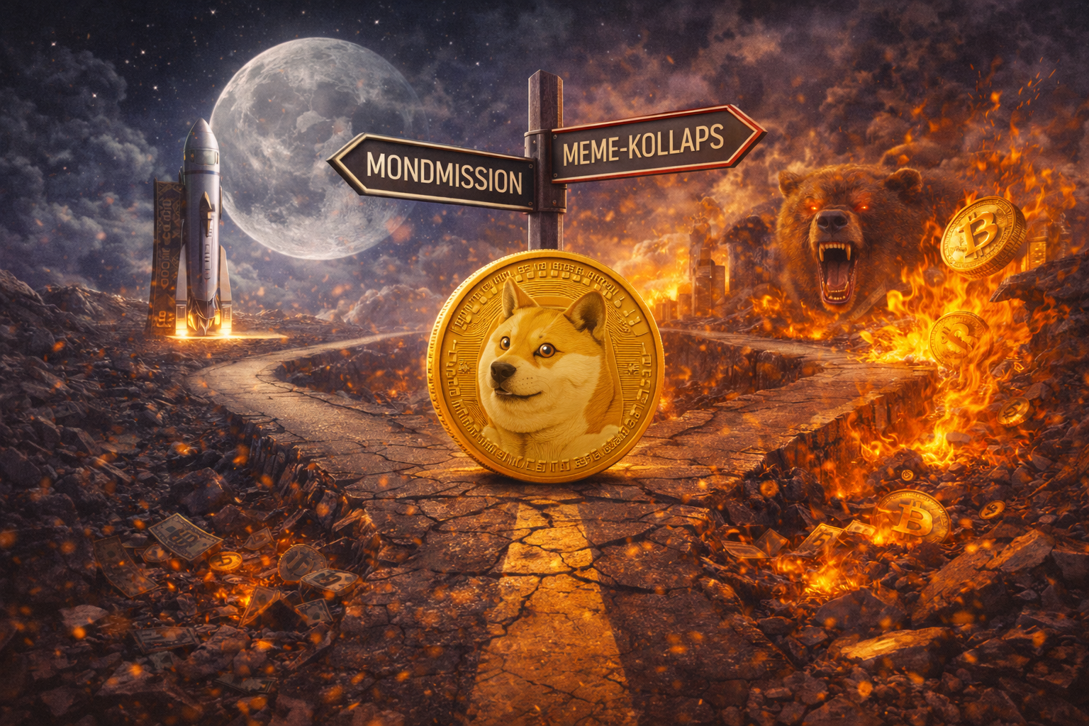Dogecoin am Scheideweg: Mondmission oder Meme-Kollaps?