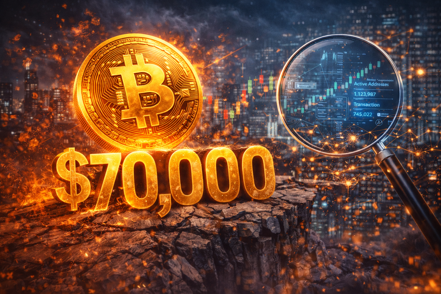 Bitcoin testet 70.000-Dollar-Zone – On-Chain-Daten zeigen steigenden Druck