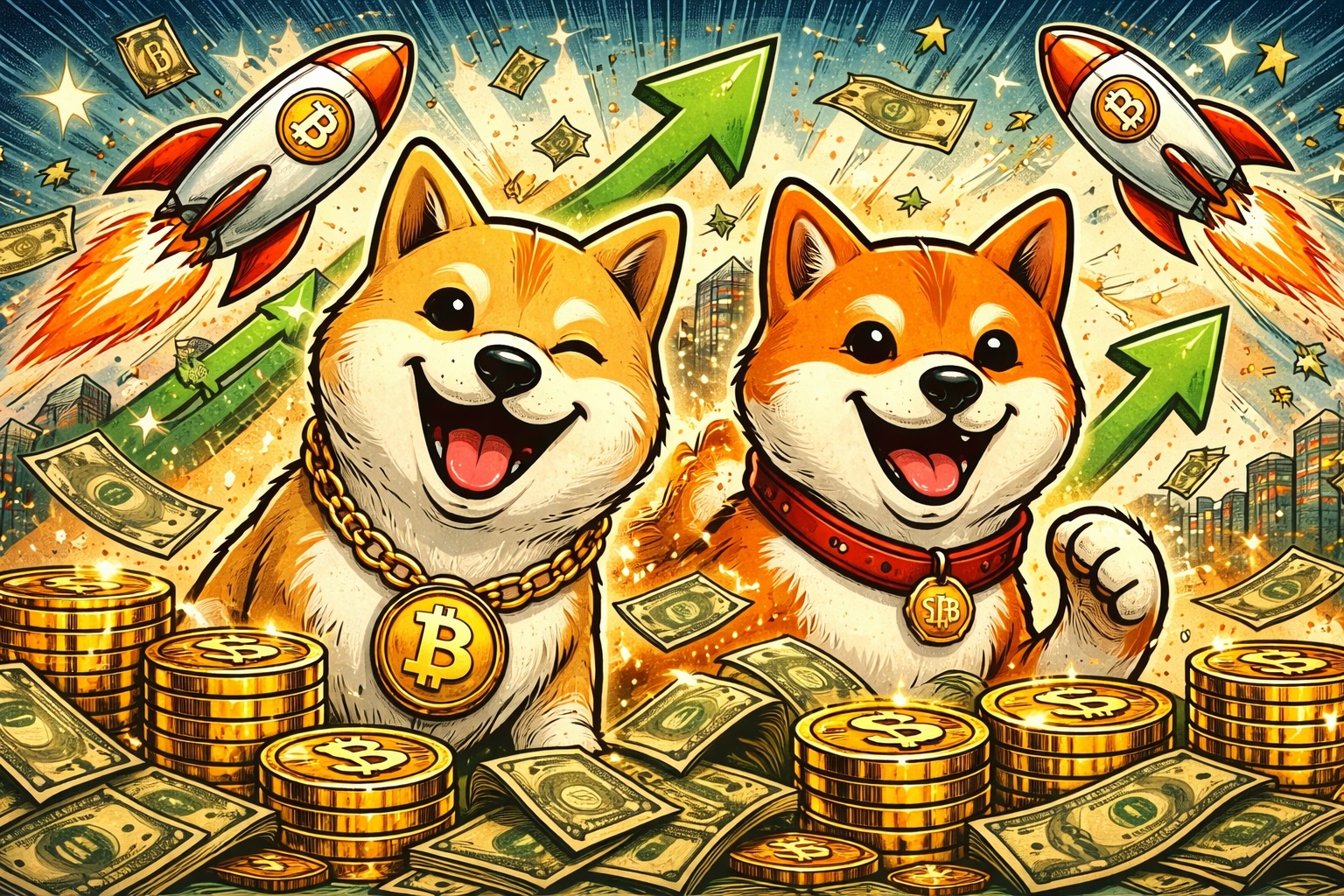 Comeback der Dog Meme-Coins? SHIB und DOGE legen kräftig zu