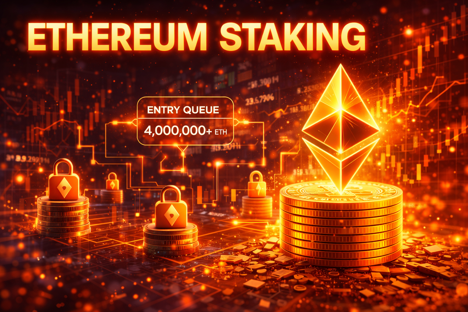 Milliarden fließen ins Ethereum-Staking trotz starkem Kursrückgang